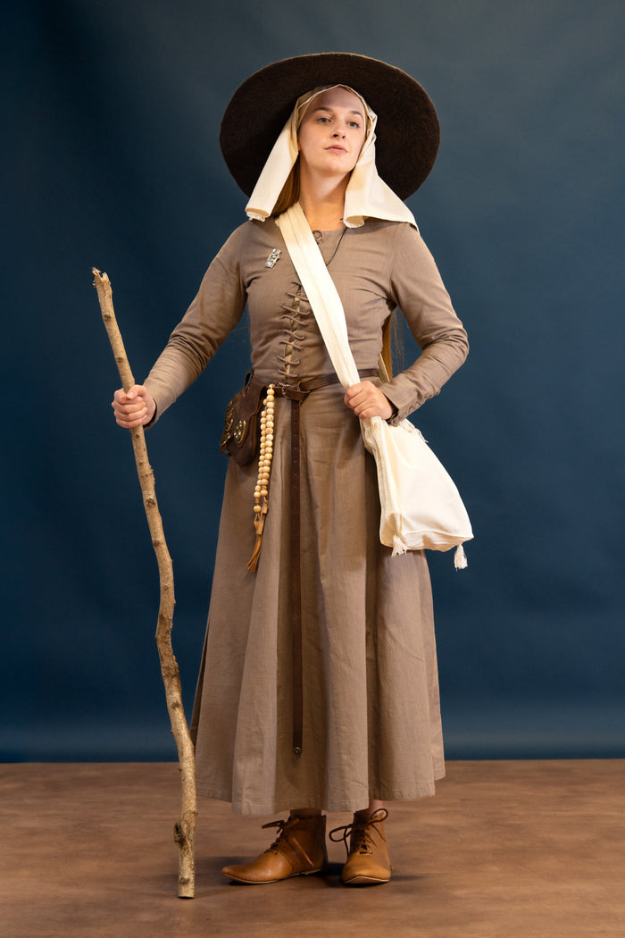 Cotehardie Marian, cotton, brown