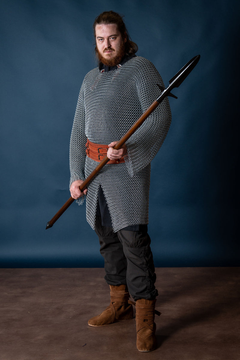 Hauberk met split, verzinkt, ongeklonken 10 mm