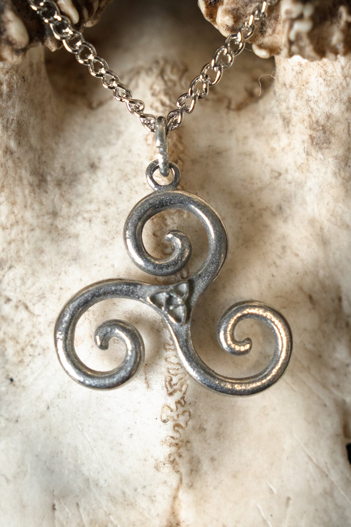 Triskelion pendant, pewter