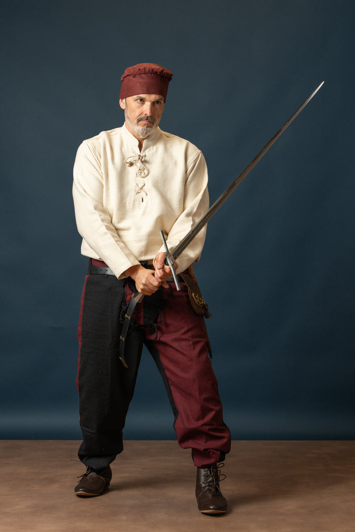 Medieval hat Armin, burgundy red