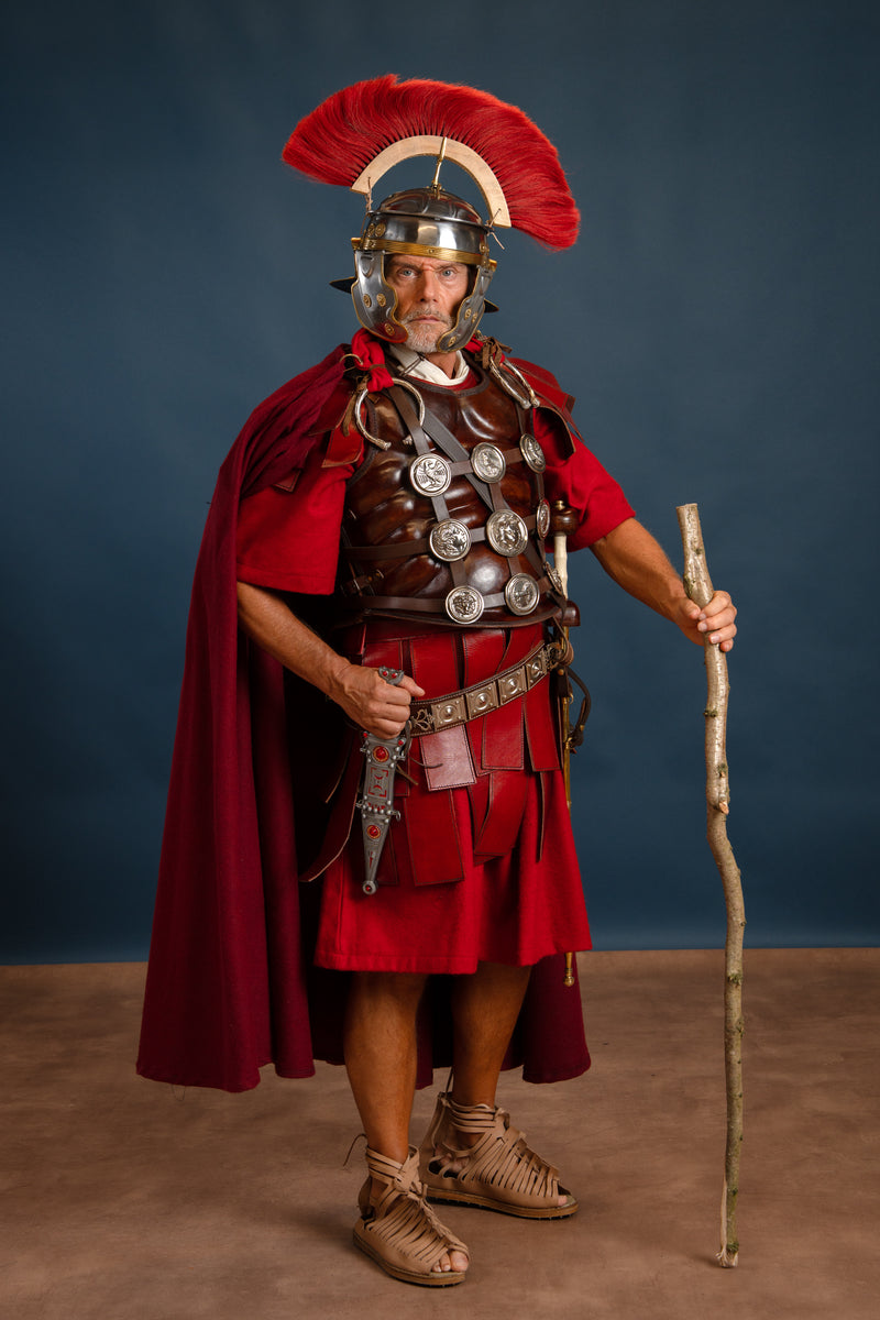 Grzebień hełmu rzymskiego, czerwony