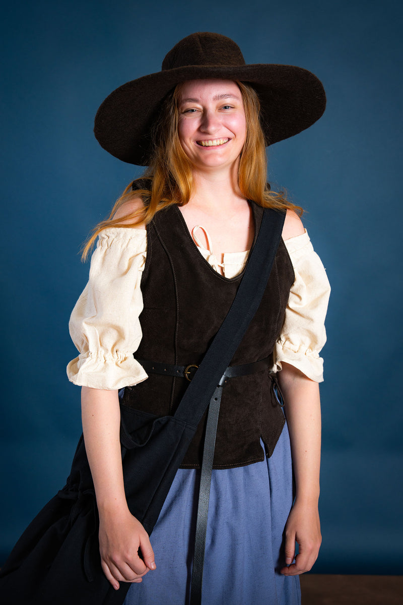 Corpetto in pelle Lisa, marrone