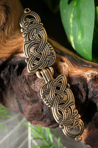 Viking cloak clasp with dragons, bronze