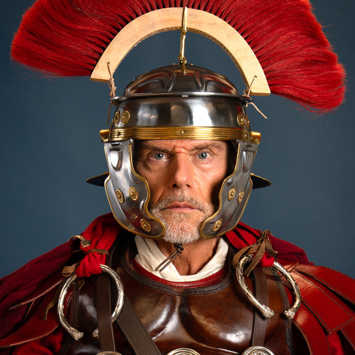 Roman crest, red