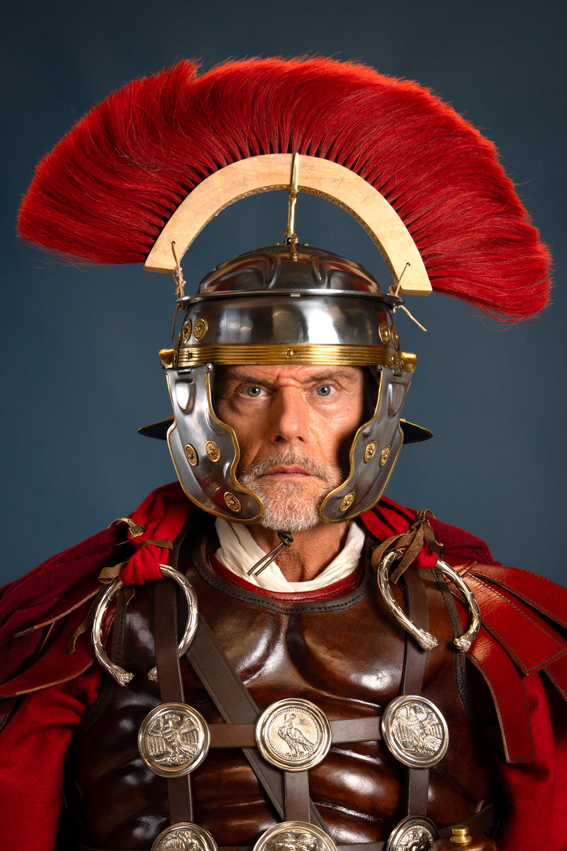 Grzebień hełmu rzymskiego, czerwony