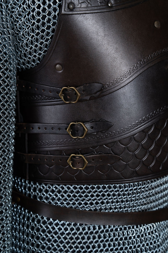 Leather cuirass Gawain, black