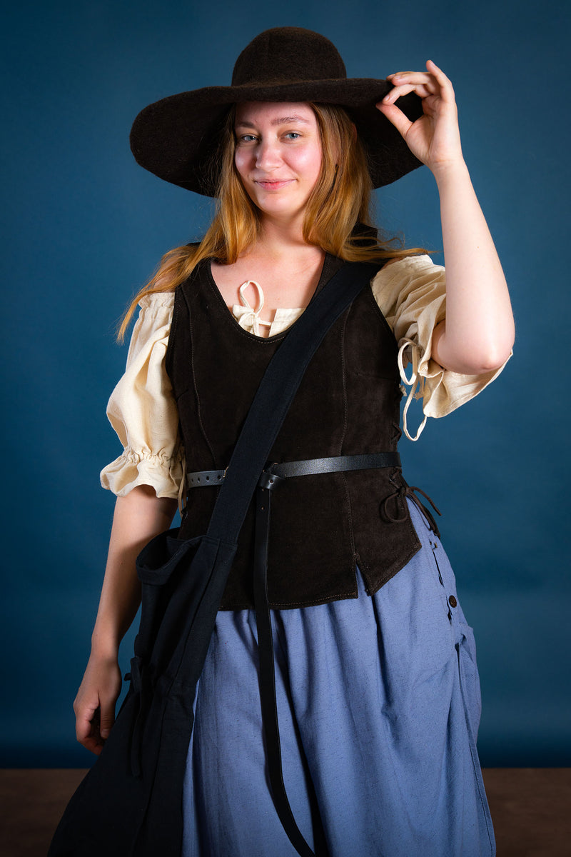 Corpetto in pelle Lisa, marrone