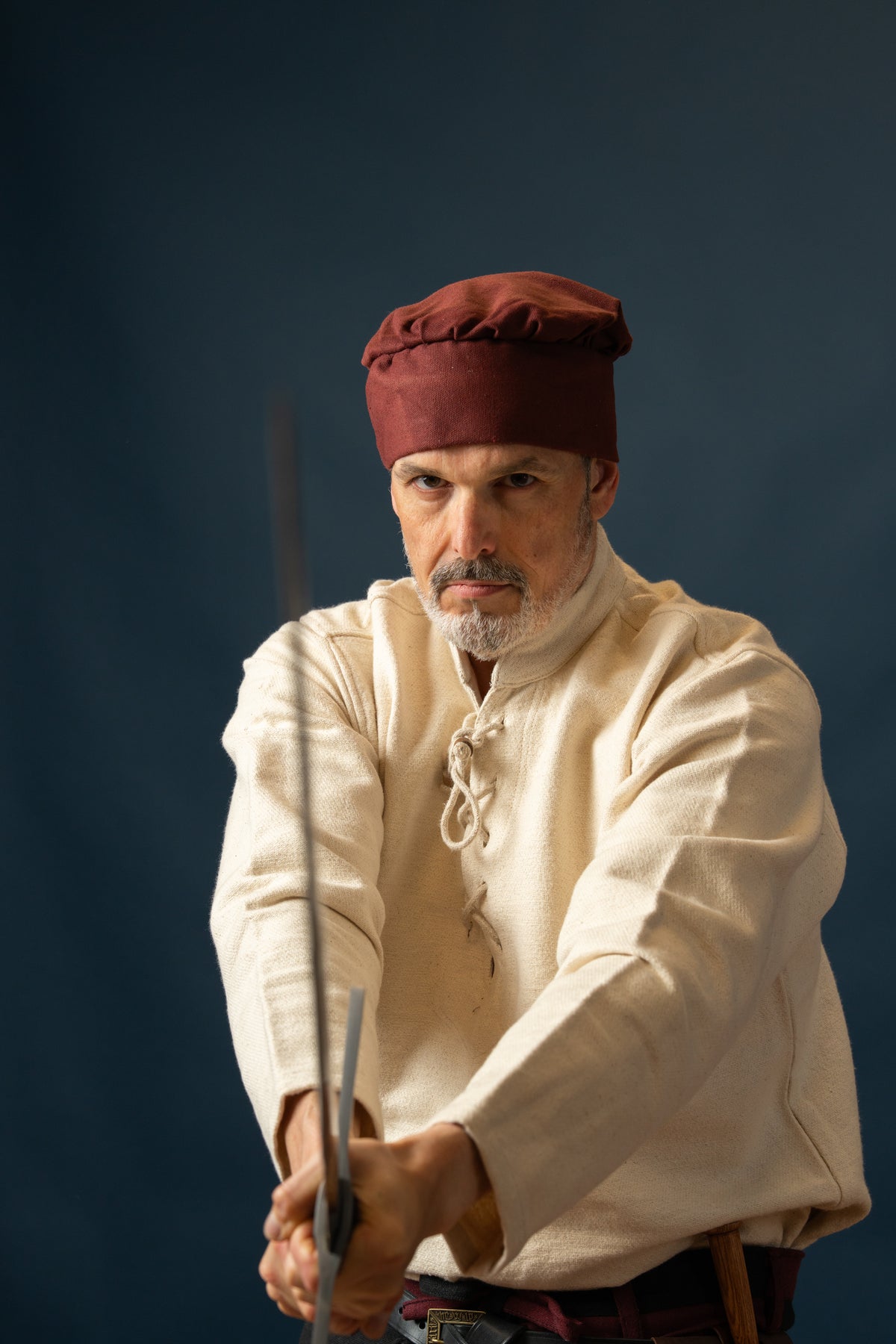Medieval hat Armin, burgundy red
