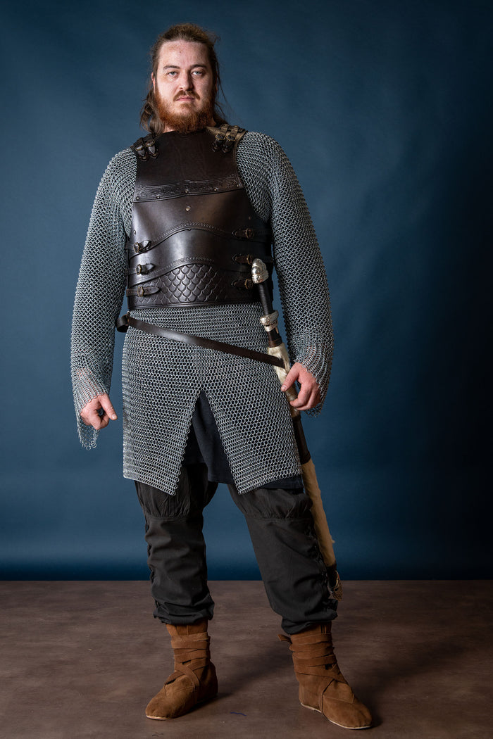 Leather cuirass Gawain, black