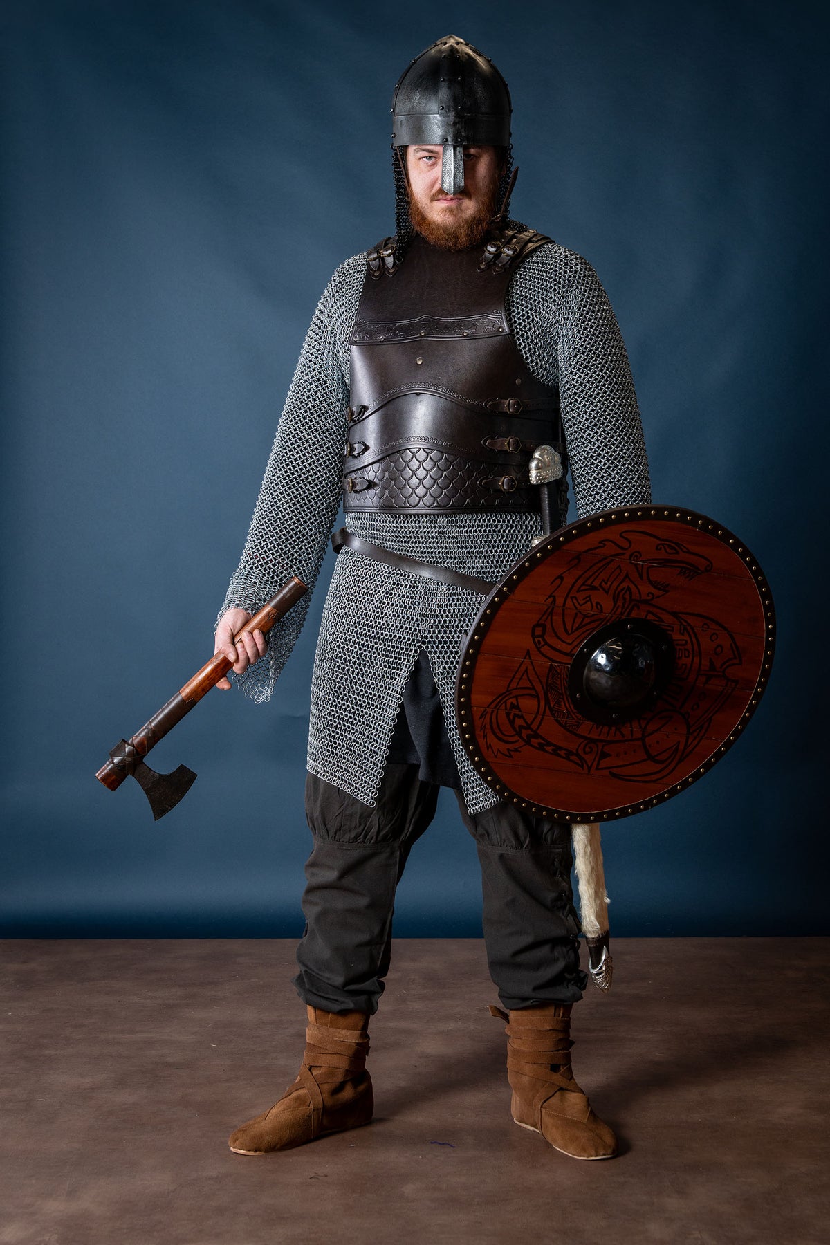 Leather cuirass Gawain, black