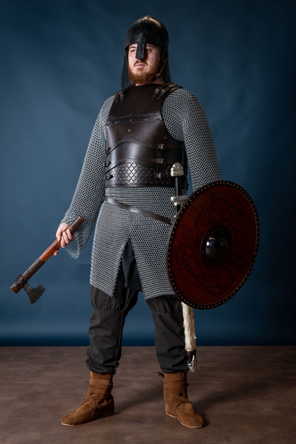 Leather cuirass Gawain, black