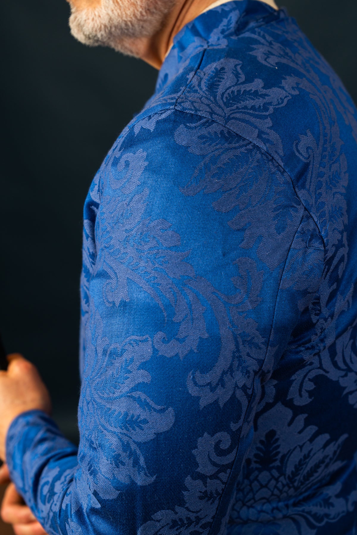 Cotehardie Rodrigo, brocade, blue