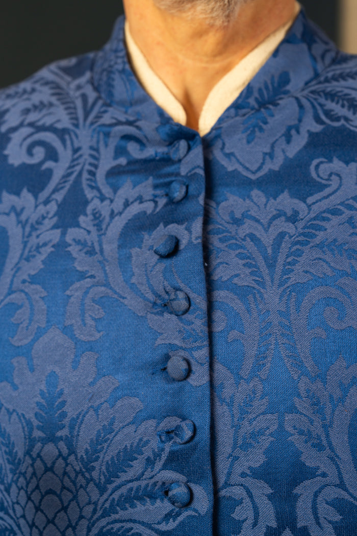 Cotehardie Rodrigo, brocade, blue