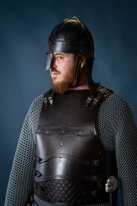 Leather cuirass Gawain, black