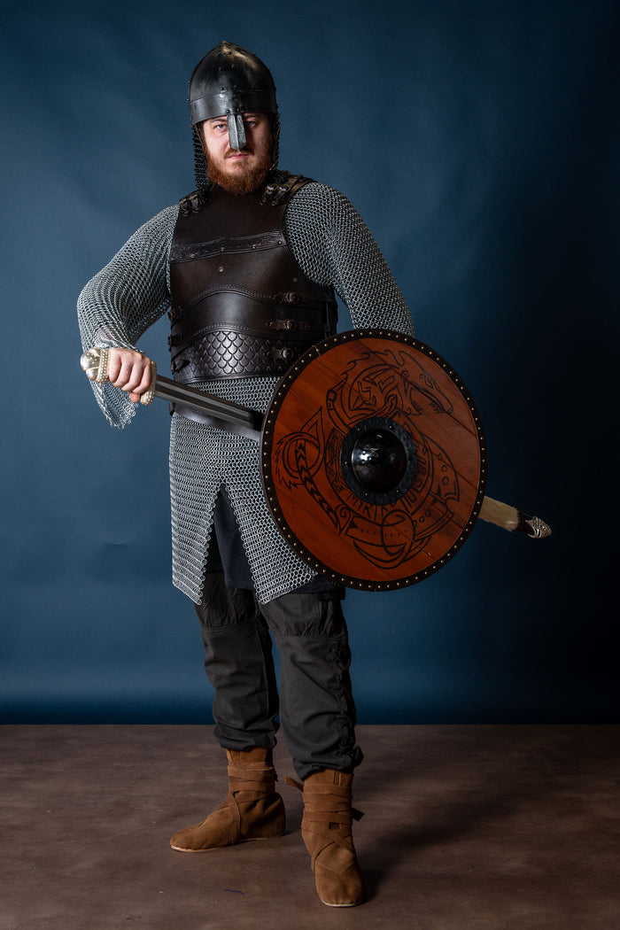Leather cuirass Gawain, black