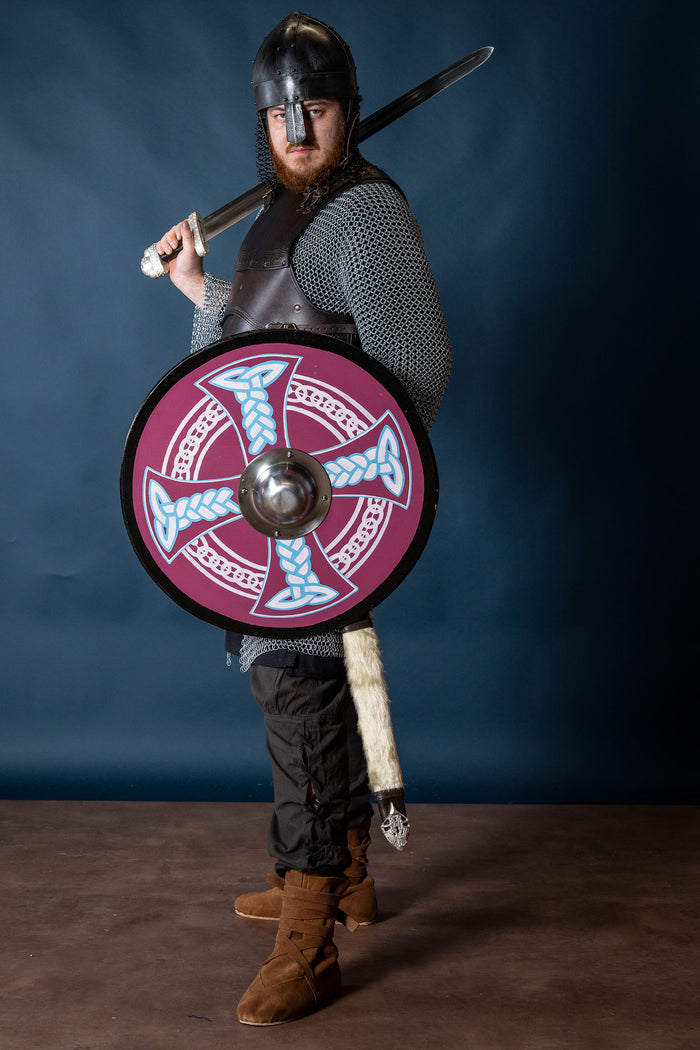 Round shield with Celtic cross