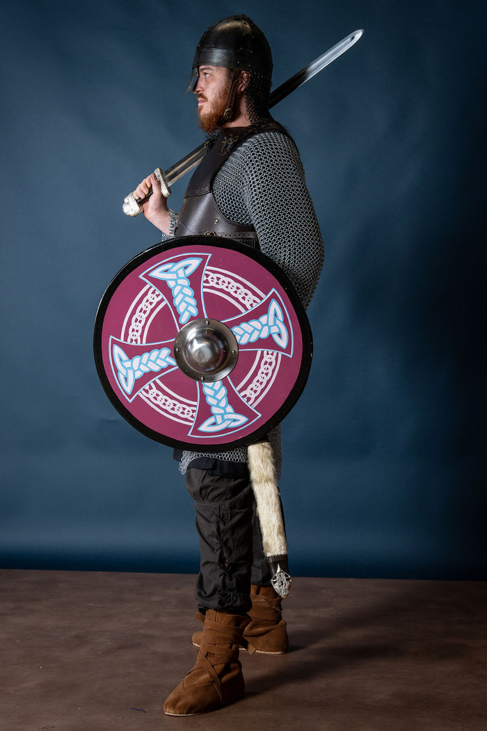 Round shield with Celtic cross