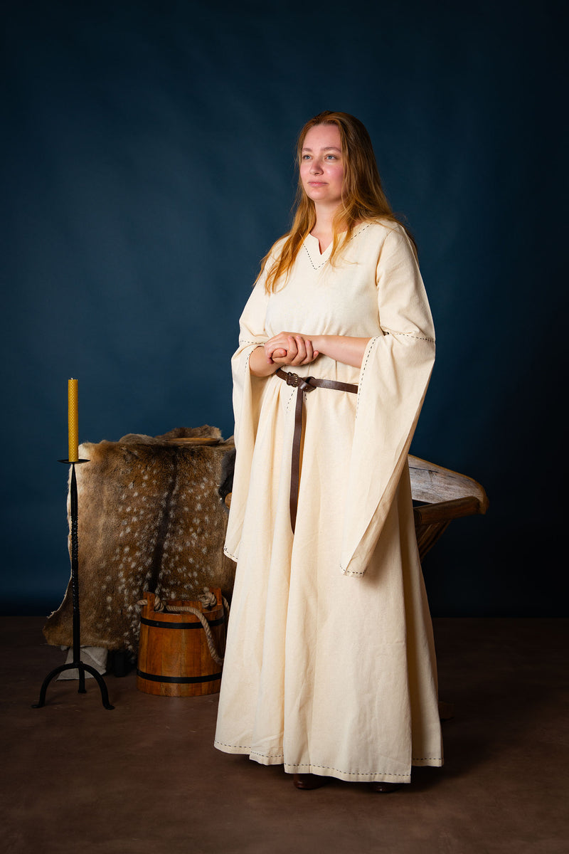 Mittelalterliches Kleid Begina, natur