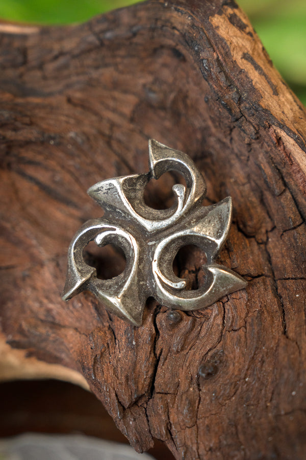 Roman trumpet belt fitting, silvered