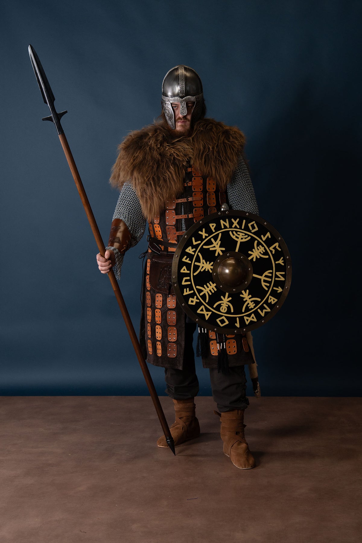 Viking spear with wings (demountable shaft), semi-sharp