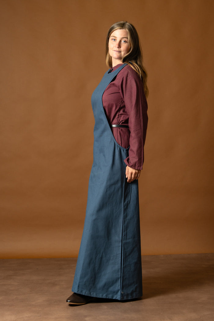 Marita dress, light cotton, bordeaux