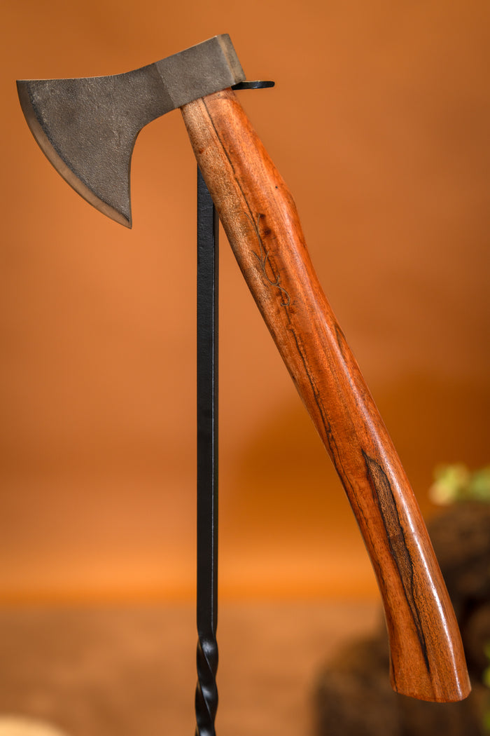 Hand-forged lumberjack axe, semi-sharp