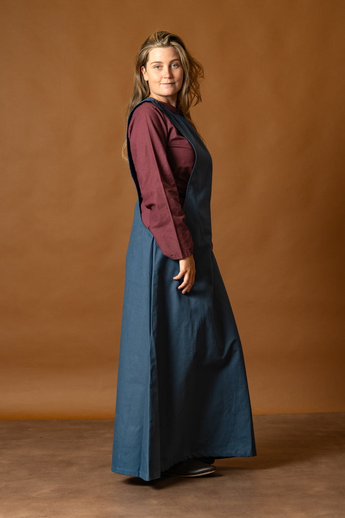 Marita dress, light cotton, bordeaux
