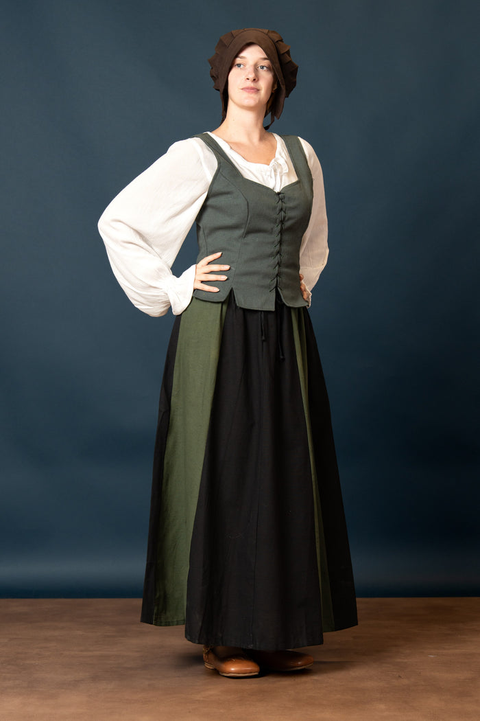 Skirt Inge, black-green