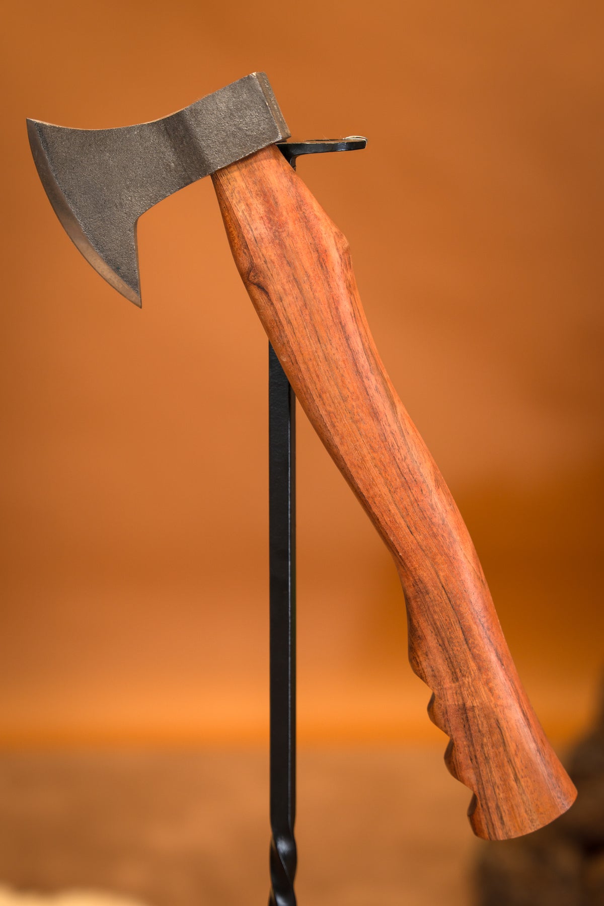 Medieval utility axe, hand-forged, semi-sharp