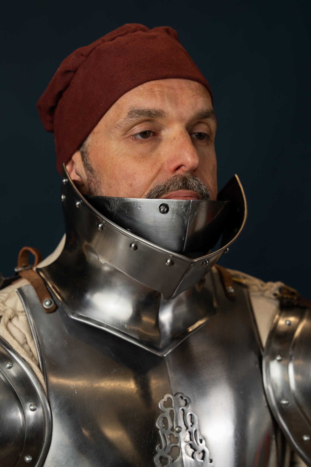 15th century Gothic bevor, 1.6 mm