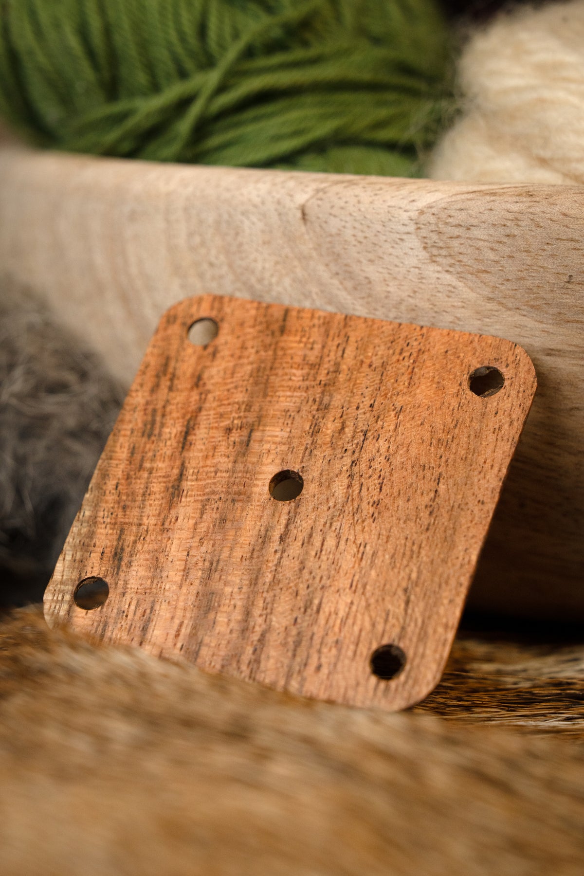 Wooden weaving card