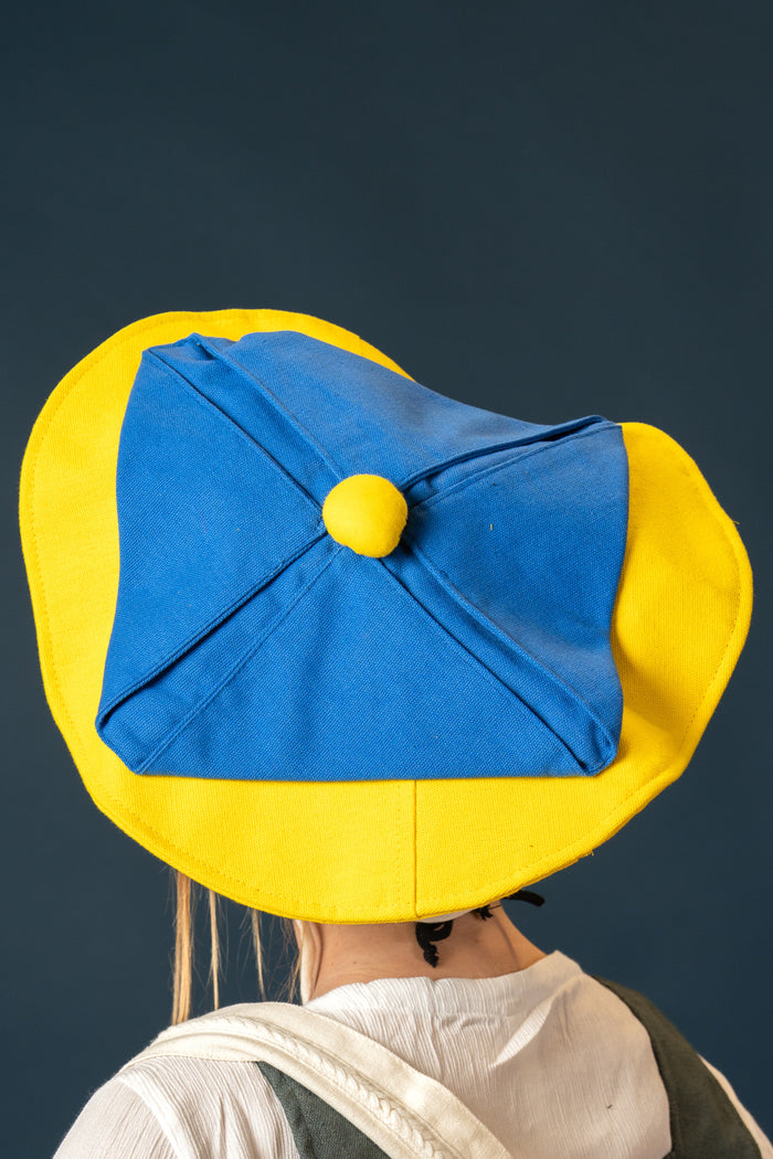 Landsknecht beret Daniel, yellow-blue