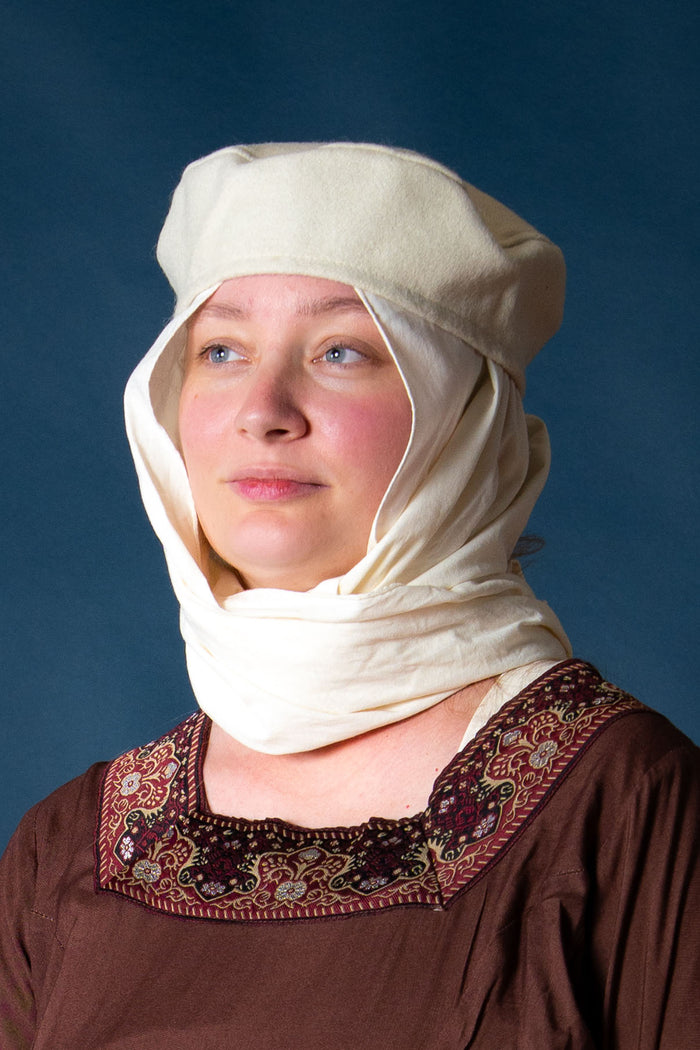 Medieval veil, 45x175 cm, cream