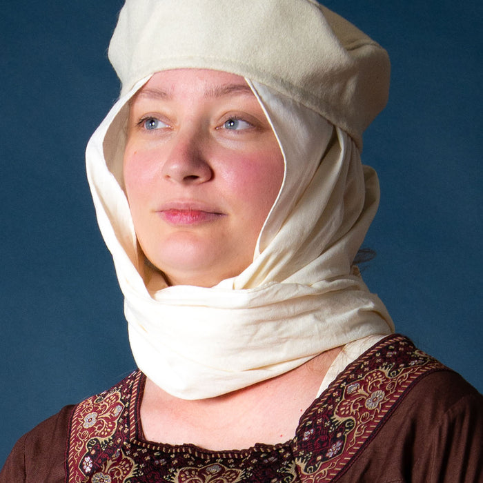 Medieval veil, 45x175 cm, cream