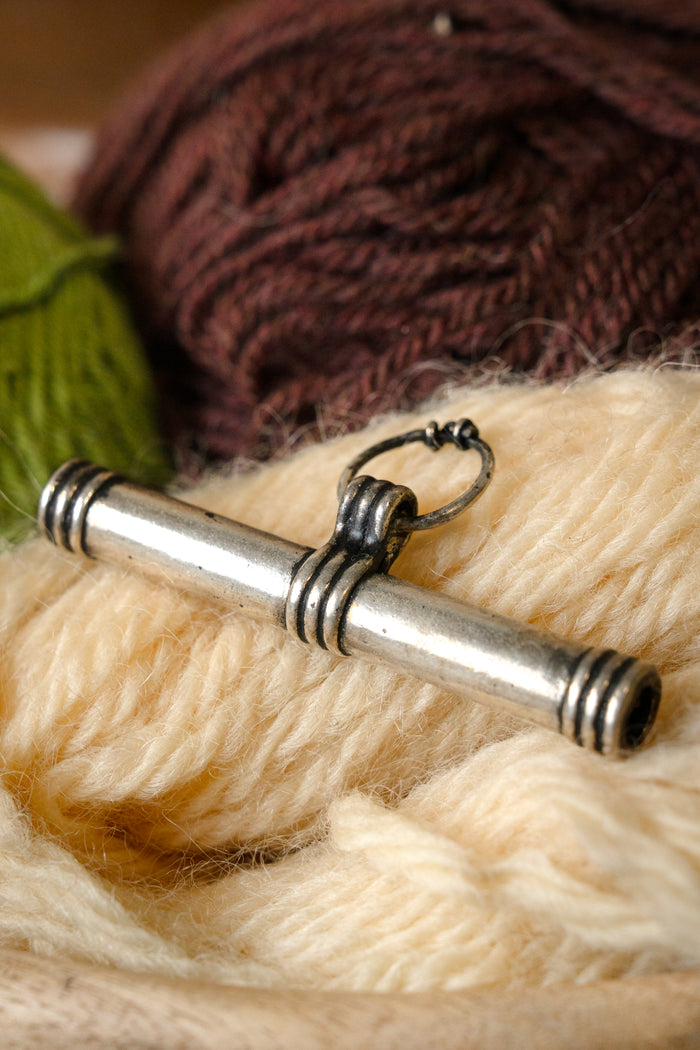 Viking needle case, silvered