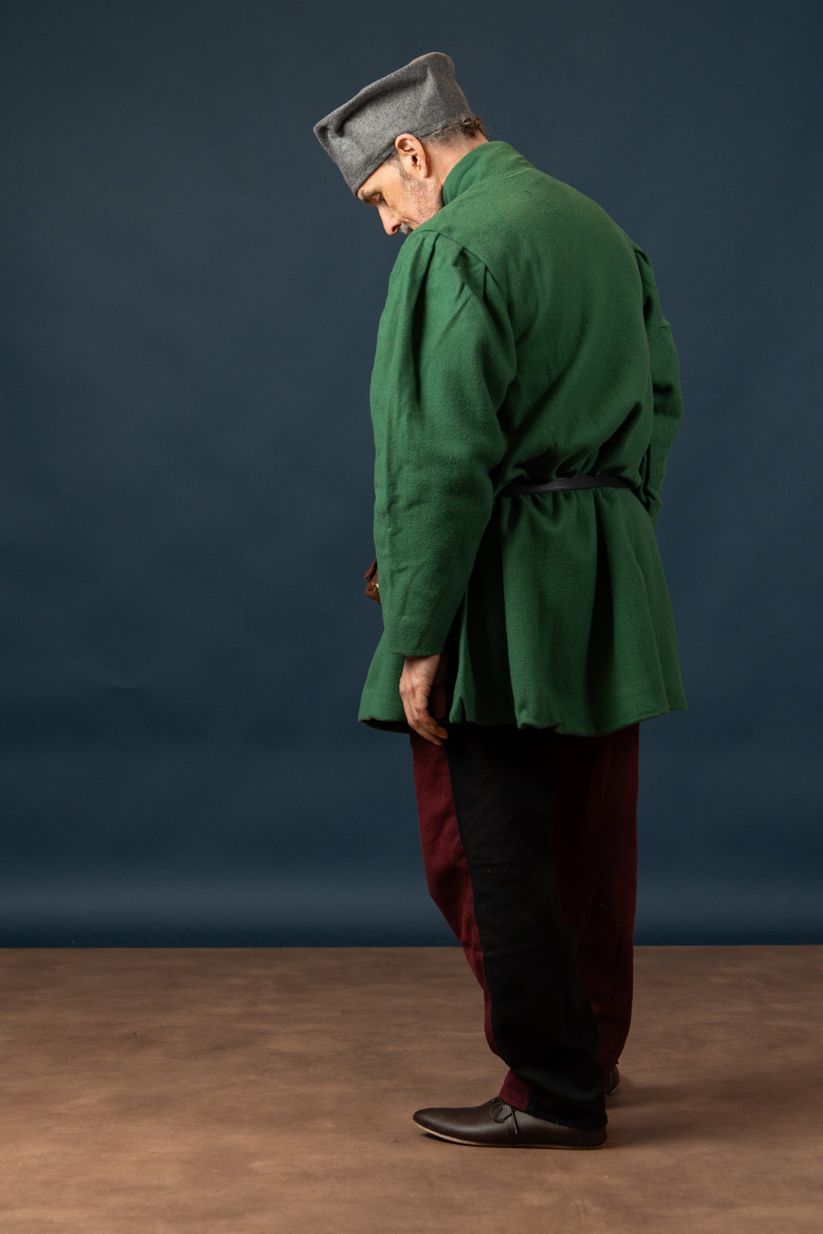 Houppelande Lorenzo, wool blend, green