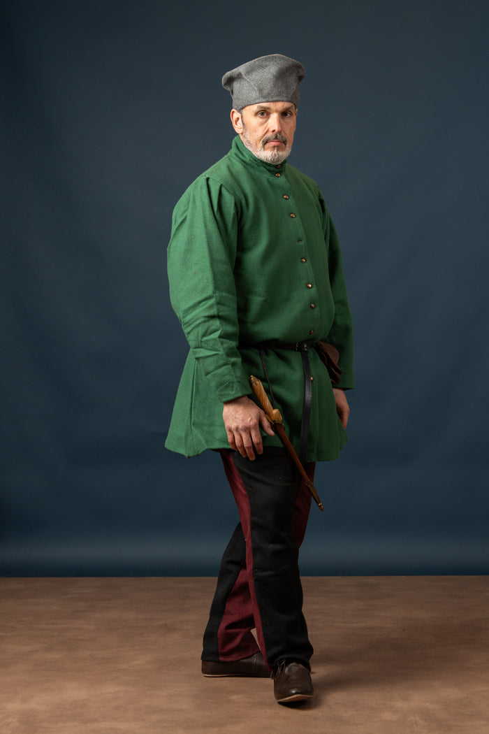 Houppelande Lorenzo, wool blend, green