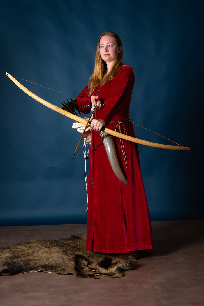 Velvet cotehardie Christina, red