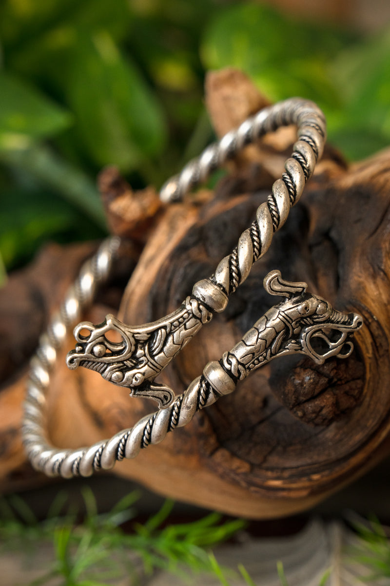 Bracciale vichingo da braccio Haithabu, bronzo argentato