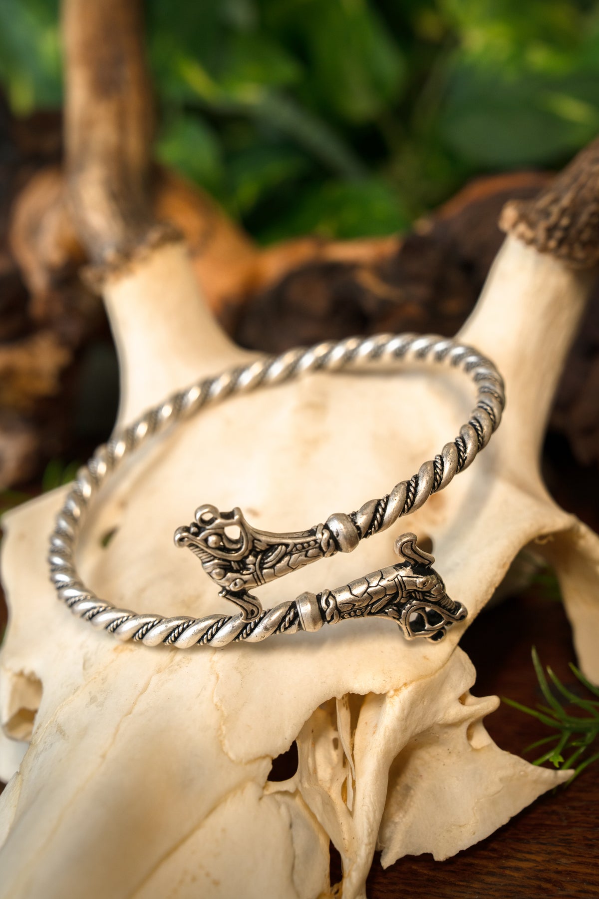 Viking upper arm band Haithabu, silvered bronze