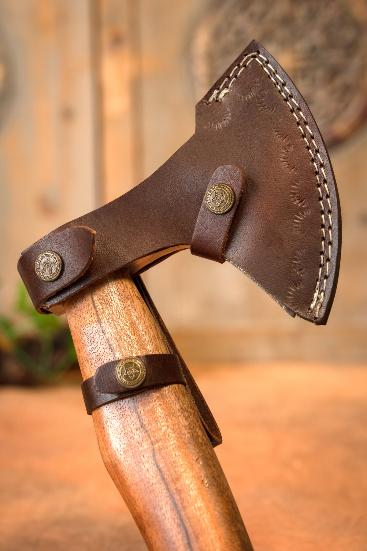 Hand-forged lumberjack axe, semi-sharp