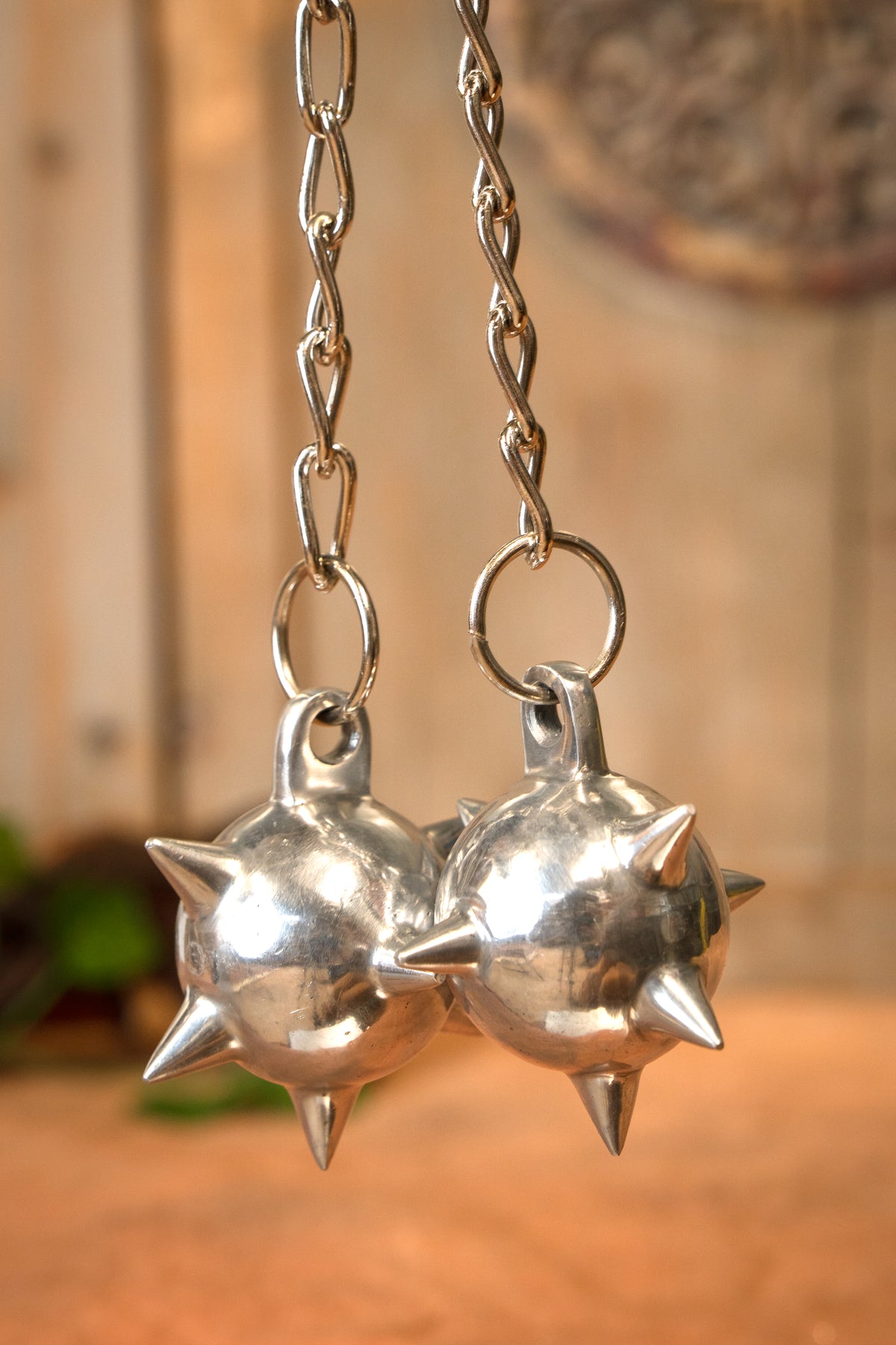 Medieval flail with 2 stars
