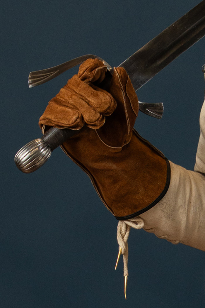 Leather gloves Clemens, light brown
