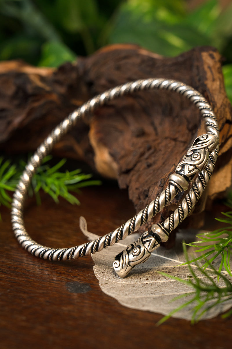 Bracciale vichingo da braccio superiore Gotland, bronzo argentato