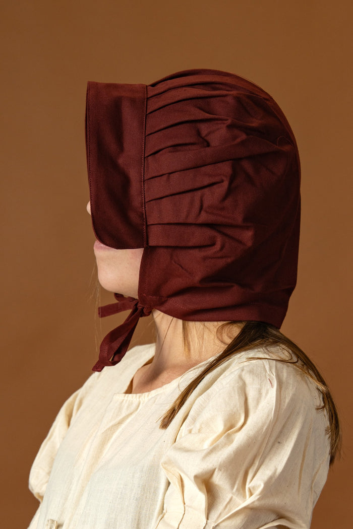 Baroque cap Emma, bordeaux red