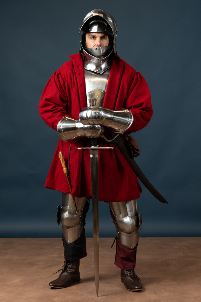 Sallet with visor 1480, 2 mm (battle-ready)