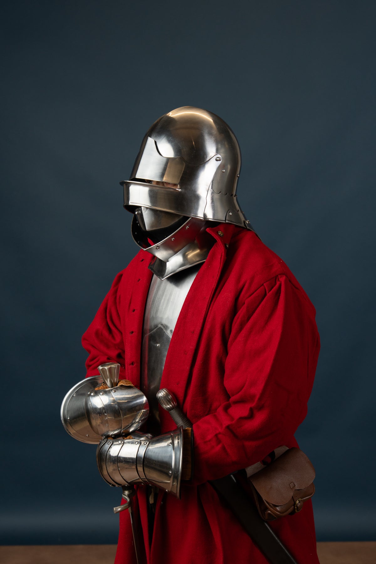 Sallet with visor 1480, 2 mm (battle-ready)