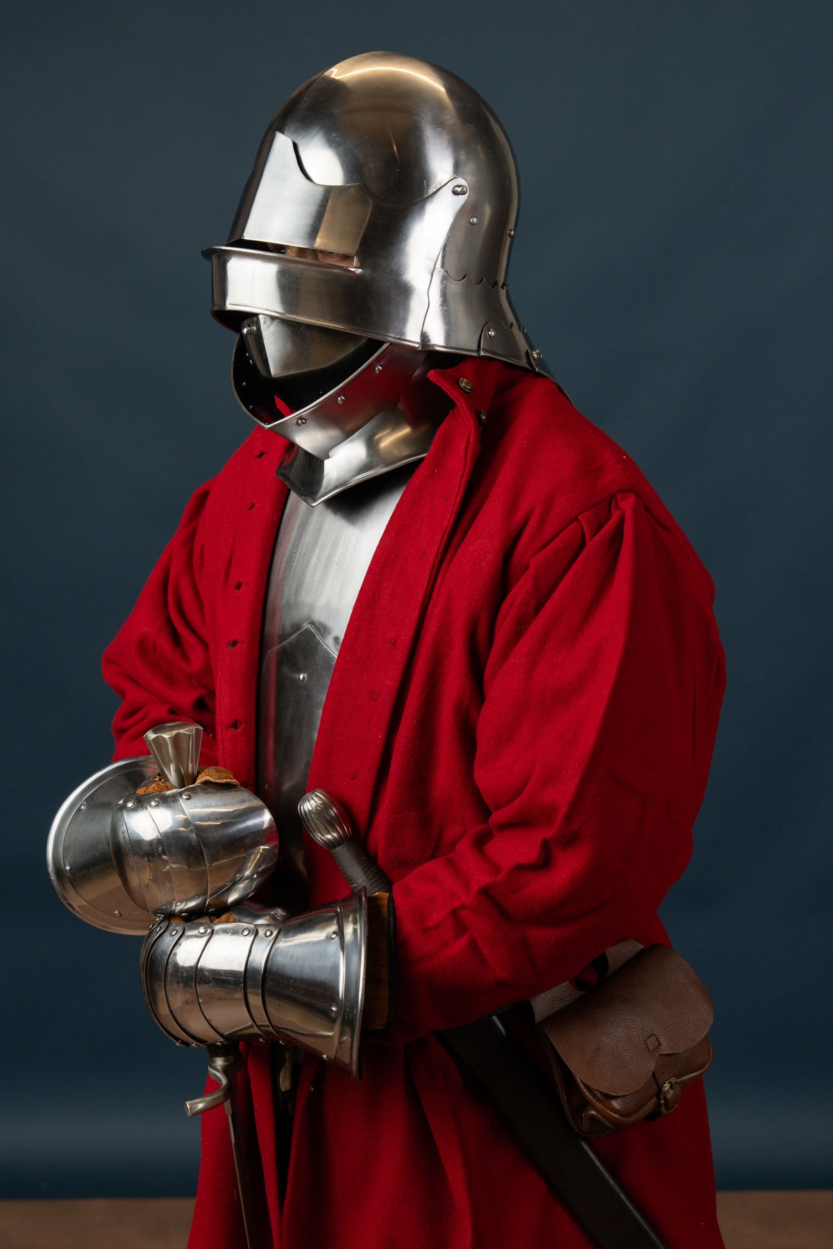 Sallet with visor 1480, 2 mm (battle-ready)
