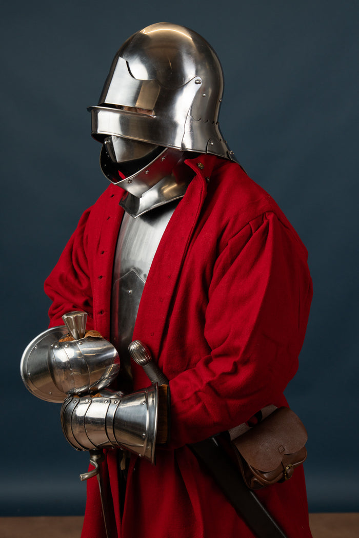 Sallet with visor 1480, 2 mm (battle-ready)