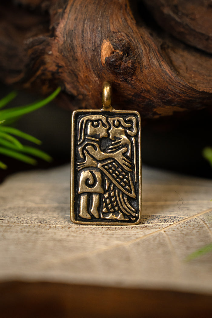 Vendel gold foils, love amulet, bronze